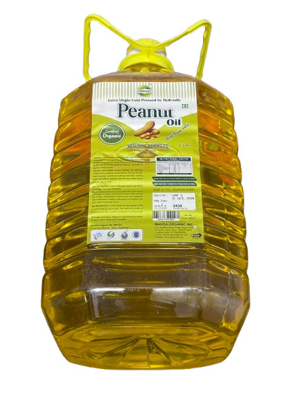 AGRONIX Extra Virgin Cold Pressed By Hydraulic Healthy Cooking Groundnut/Peanut Oil 5 Litre