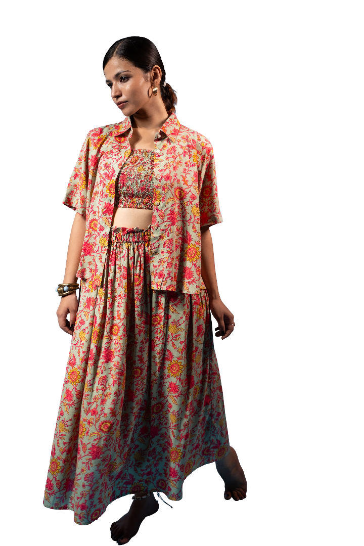 Floral Muse Three-Piece Co-ord Set